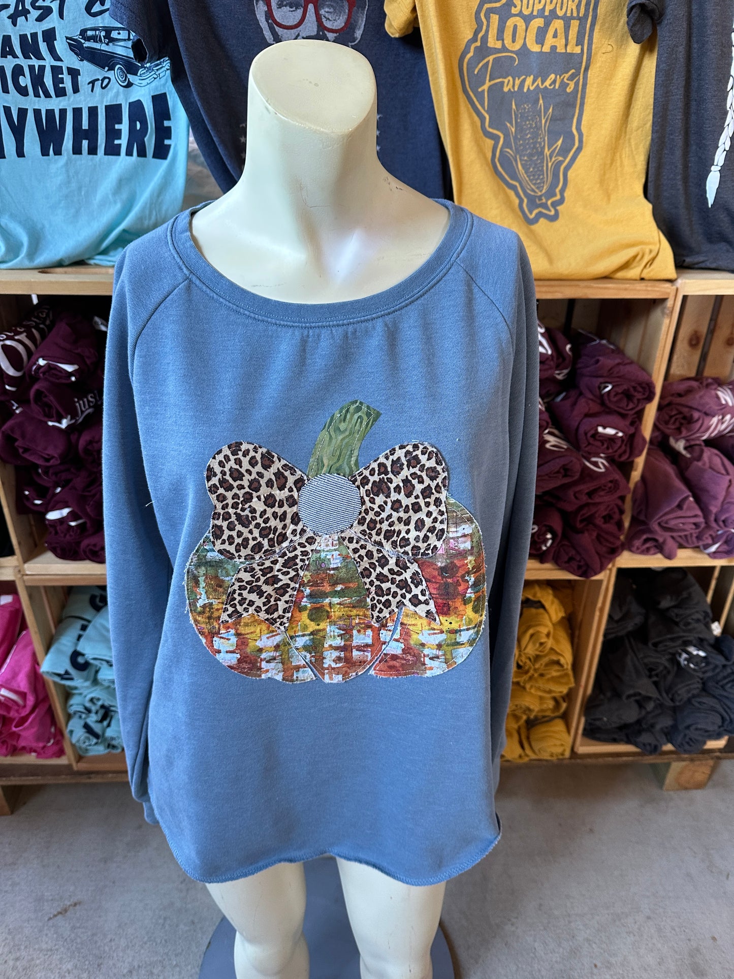 Fabric Pumpkin Sweatshirt