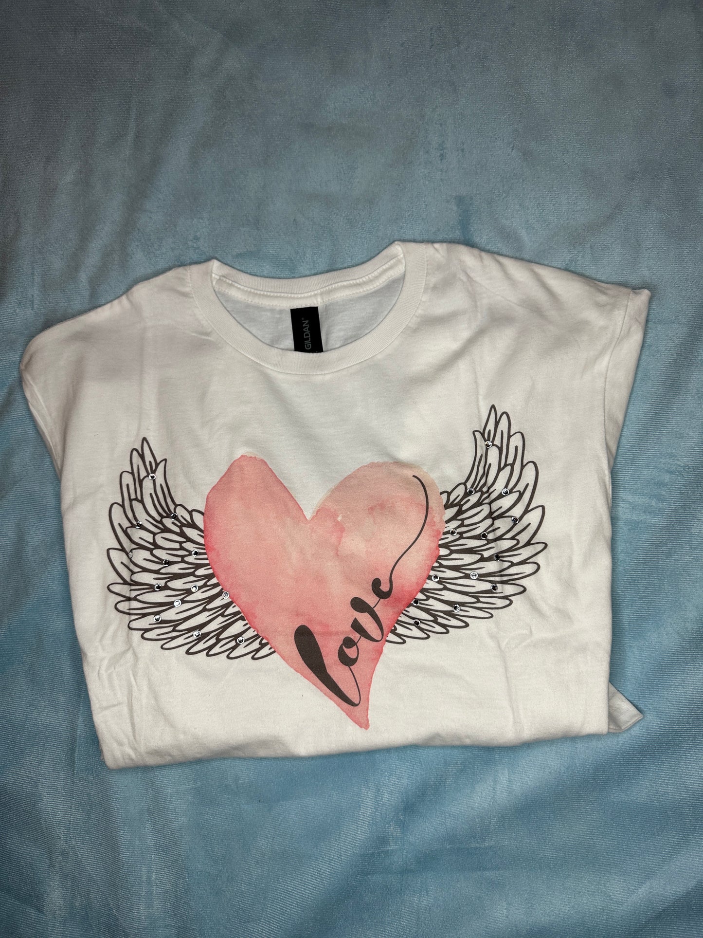 Love Pink Heart With Wings