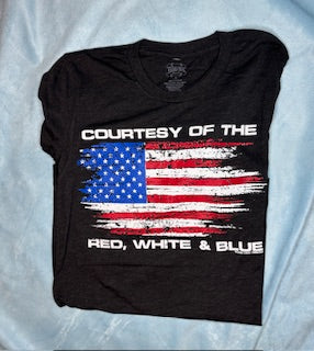 Courtesy of the Red, White, and Blue Graphic tee